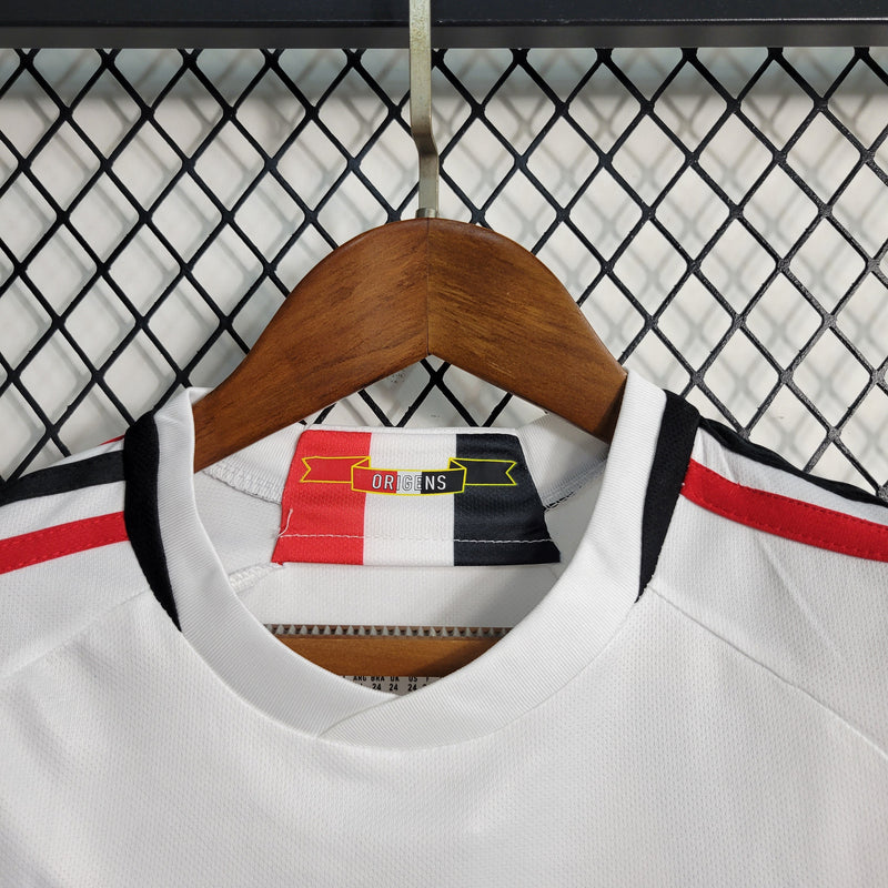 Kit Infantil São Paulo I 23/24 Conjunto Adidas - Branco, Vermelho e Preto